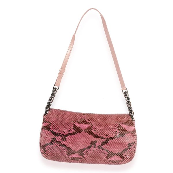 123240 pv Christian Dior Pink Python Malice Shoulder Bag