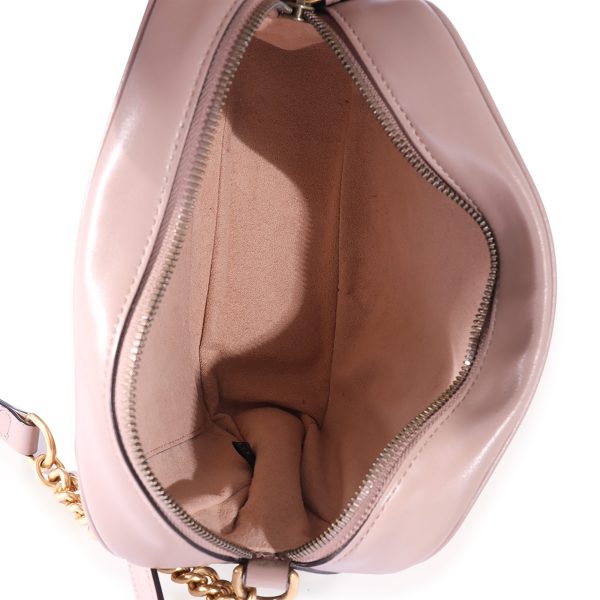 123290 ad1 Gucci Dusty Pink Matelass√© Leather Small Marmont Shoulder Bag