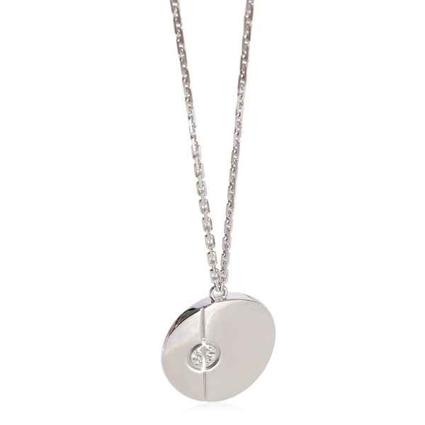 123310 fv Cartier Love Disc Diamond Pendant in 18k White Gold 003 CTW