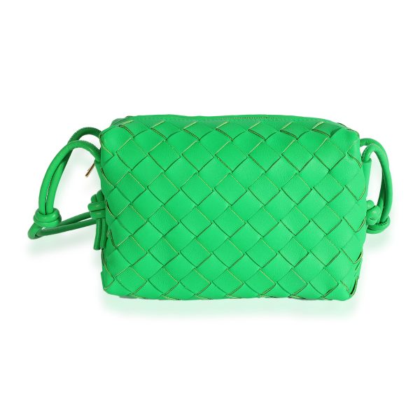 123371 fv 3e6d273e 9942 4d4c 8353 3af1d7577b4e Bottega Veneta Parakeet Intrecciato Leather Mini Loop