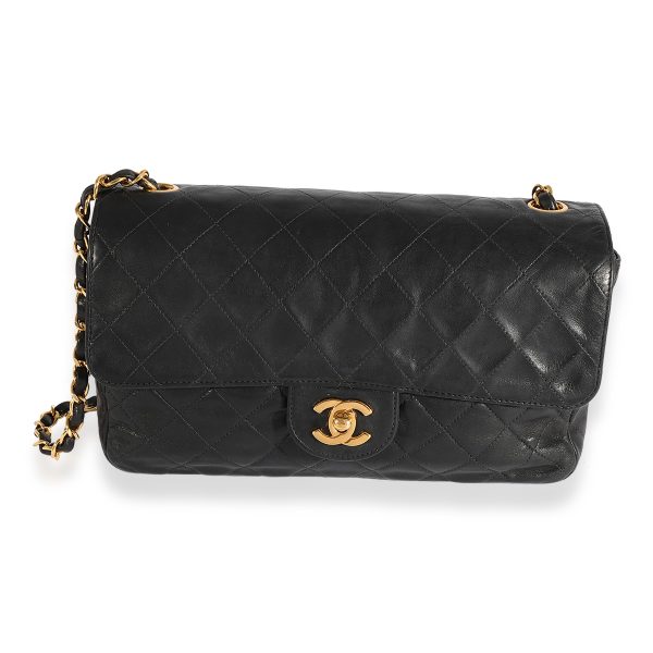 123385 fv 53daf06b 06f4 4c65 bb6c 7c5c613011d1 Chanel Vintage Black Quilted Lambskin Single Flap Crossbody