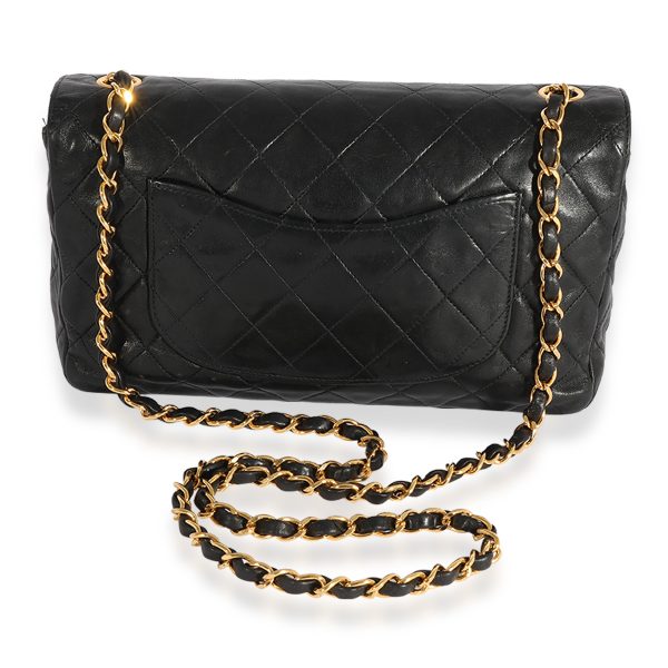 123385 pv cdffb927 2c47 4912 b6b4 6df92f9ab510 Chanel Vintage Black Quilted Lambskin Single Flap Crossbody