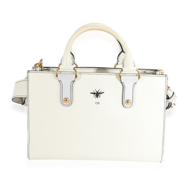 123397 fv 9a5cad85 9ee1 405e b5e0 bab3b30061bb Christian Dior White Smooth Leather D Bee Tote