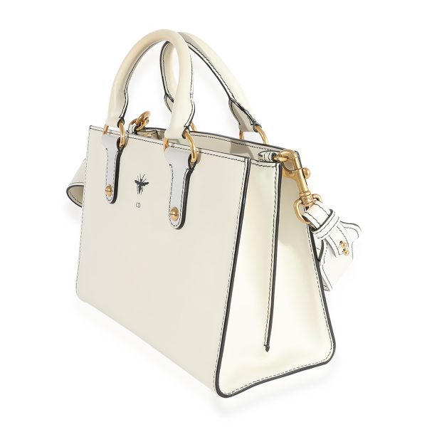 123397 sv 1e1cfe33 18aa 4b88 b886 cf4aa39f44b3 Christian Dior White Smooth Leather D Bee Tote