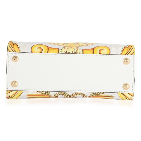 123408 stamp Fendi x Versace Fendace Gold Baroque White FF Motif Mini Peekaboo