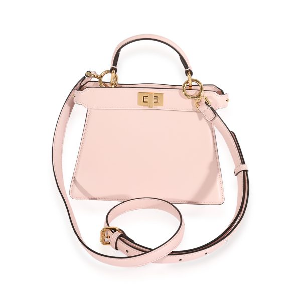 123411 pv c0d4bd70 0773 406d 88fe 9aaaff9070ec Fendi Pink Padded Nappa Leather Peekaboo ISeeU Petite