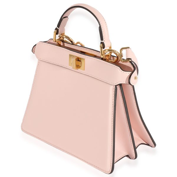 123411 sv 5f650cc2 3ca0 49eb b2e6 d99542f6c669 Fendi Pink Padded Nappa Leather Peekaboo ISeeU Petite