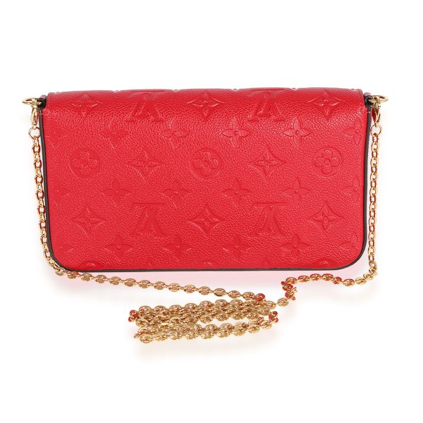 123444 pv 794953de 8247 4636 a8f5 d09462b8ed5b Louis Vuitton Scarlet Monogram Empreinte Félicie Pochette