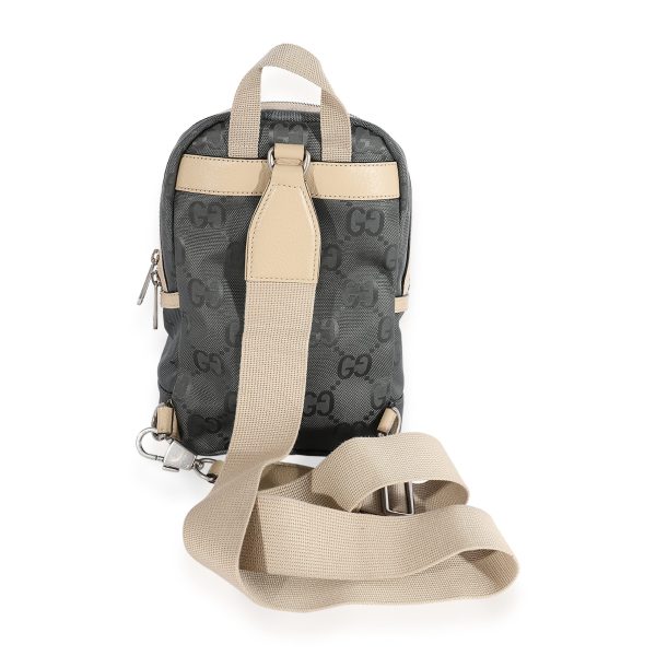 123454 pv 7888a4e8 3607 4f49 ba50 01595ea0f604 Gucci Gray GG ECONYL Nylon Canvas Off The Grid Sling Backpack