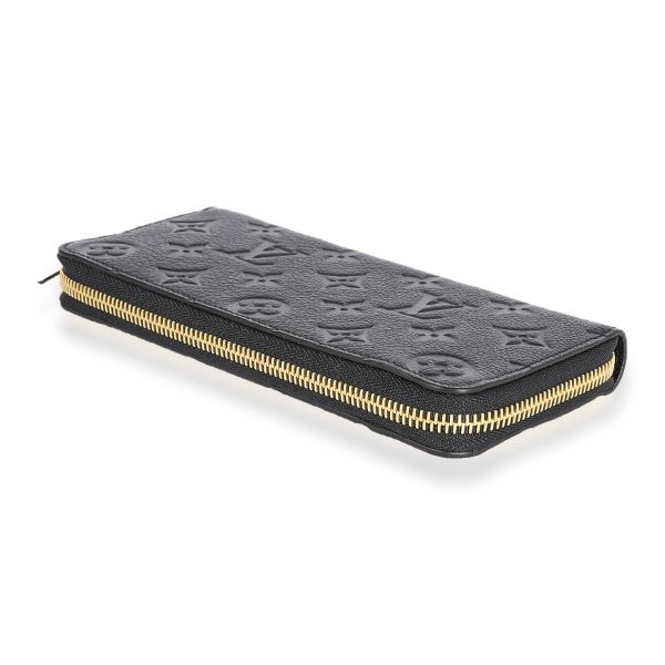 123460 box Louis Vuitton Black Monogram Empreinte Clémence Wallet