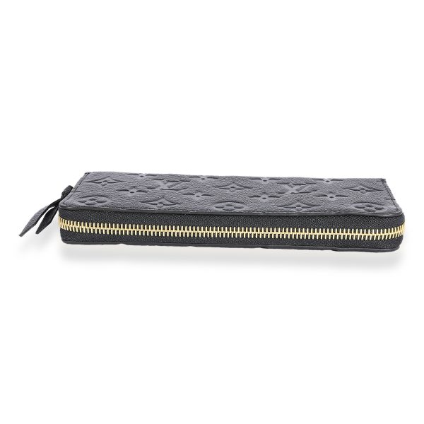 123460 stamp Louis Vuitton Black Monogram Empreinte Clémence Wallet