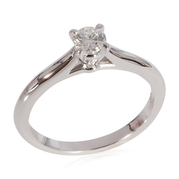 123481 av Cartier 1895 Diamond Solitaire Ring in 950 Platinum F VVS2 023 CTW