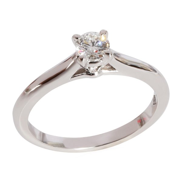 123481 bv Cartier 1895 Diamond Solitaire Ring in 950 Platinum F VVS2 023 CTW