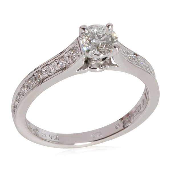 123484 av Cartier 1895 Diamond Engagement Ring in 950 Platinum G VS1 066 CTW