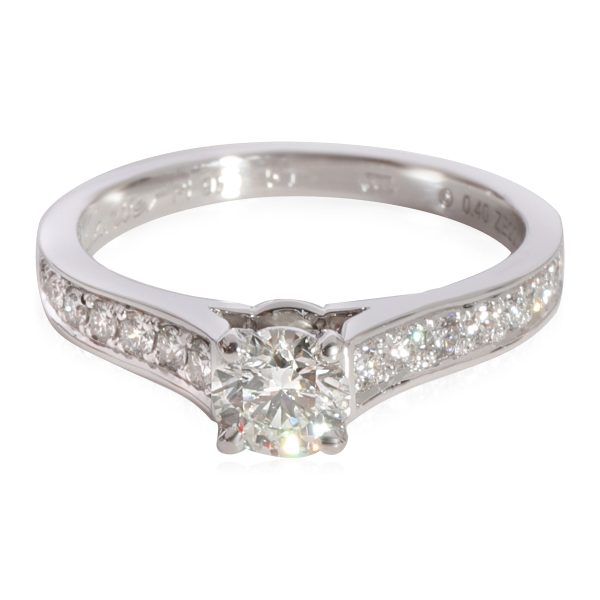 123484 fv Cartier 1895 Diamond Engagement Ring in 950 Platinum G VS1 066 CTW