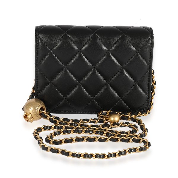 123528 pv 14935146 64a3 43bb b2d9 5614c8db745b Chanel Black Quilted Lambskin Pearl Crush Clutch With Chain