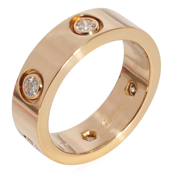 Ring Yellow Gold Cartier Love Diamond Ring in 18k Yellow Gold 046 CTW