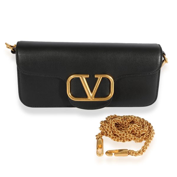 123681 ad1 26116643 3bd8 490c a242 4ede0154783e Valentino Black Calfskin Locò Shoulder Bag