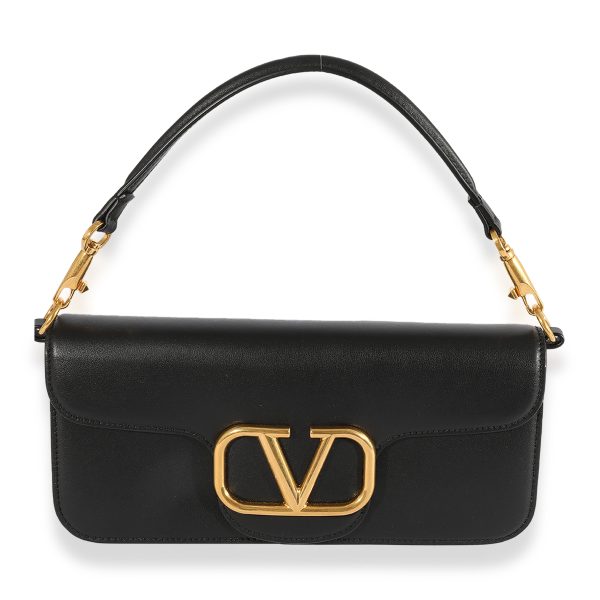 123681 fv 702c8cae f742 4439 81a3 679bb3ab2b24 Valentino Black Calfskin Locò Shoulder Bag