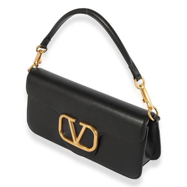 123681 sv 400627bc 7b9b 4036 be05 d1b35331906a Valentino Black Calfskin Locò Shoulder Bag