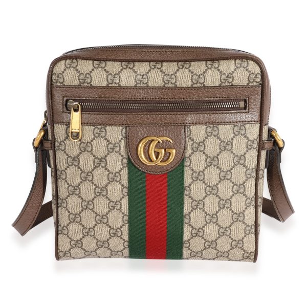 123699 fv Gucci GG Supreme Web Medium Ophidia Messenger Bag