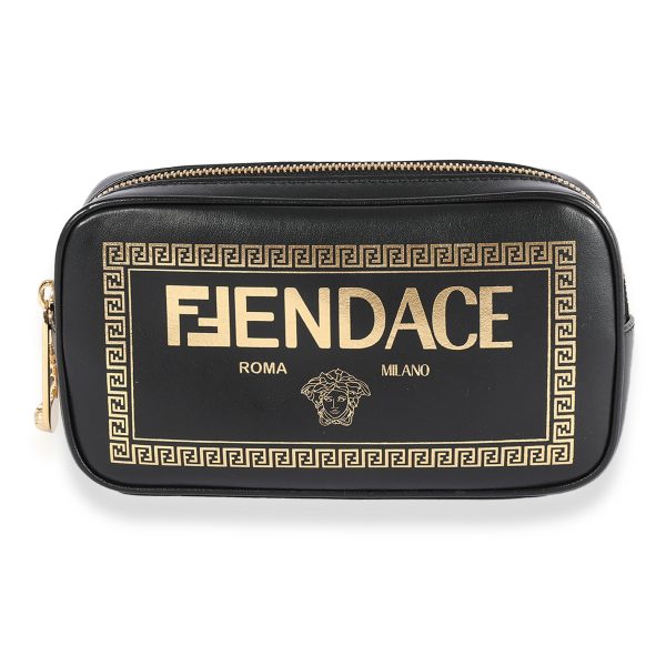 123701 fv 3a967df9 68f6 4be0 8604 13884d0e2dee Fendi x Versace Fendace Black Logo Print Camera Case