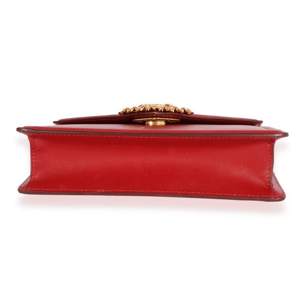 123708 stamp ebf7e5aa c298 4a82 a54c 7b91a684d329 Dolce Gabbana Red Leather Devotion Crossbody