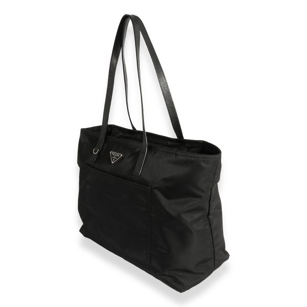 123715 sv 18a2a6f1 d93f 4ca3 81ee 60e8d8f45e04 Prada Black Nylon Saffiano Shopping Tote