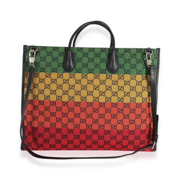 123957 bv Gucci Rainbow GG Canvas Large Tote