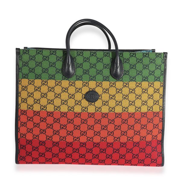 123957 fv Gucci Rainbow GG Canvas Large Tote