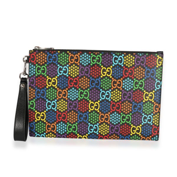 123958 fv Gucci Multicolor GG Psychedelic Zip Pouch