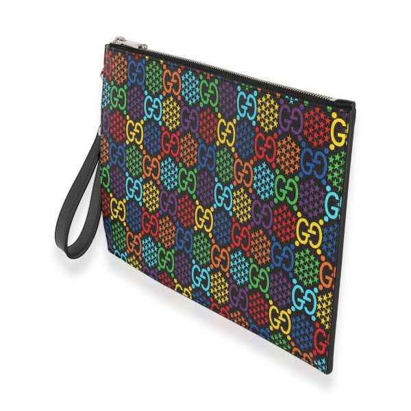 123958 sv Gucci Multicolor GG Psychedelic Zip Pouch