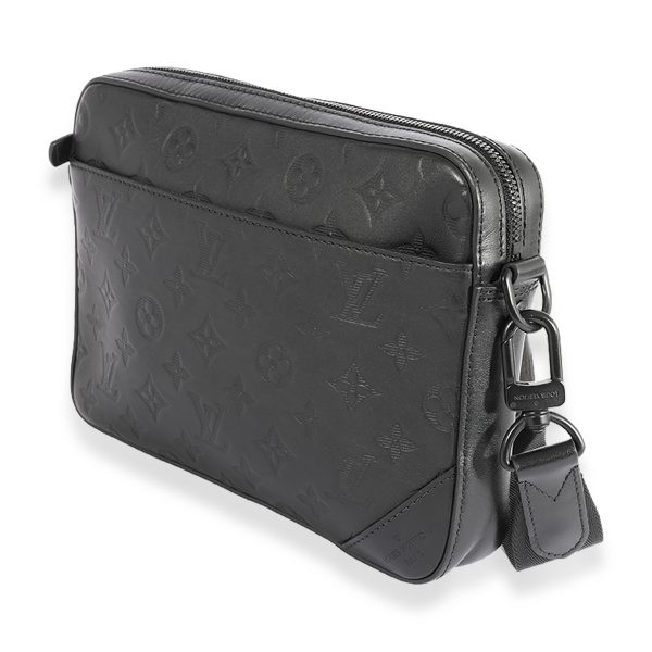 123997 sv Louis Vuitton Black Monogram Shadow Duo Messenger