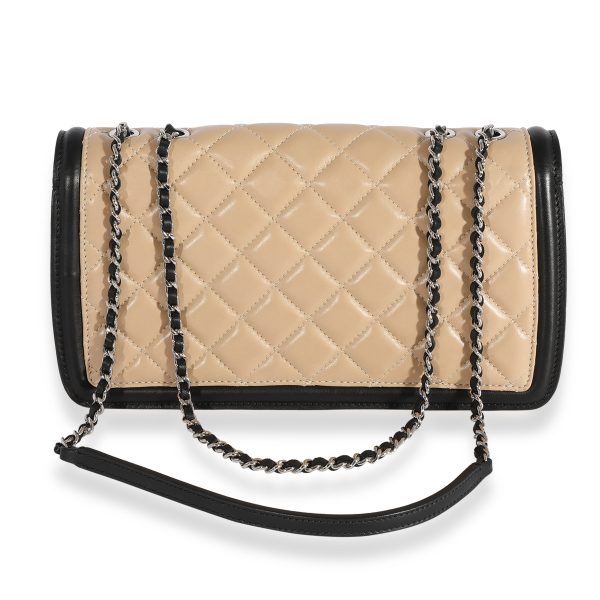 124000 bv f38f4f6b 801b 497d 98af f6de00716c1f Chanel Tricolor Quilted Lambskin Medium Graphic Flap Bag