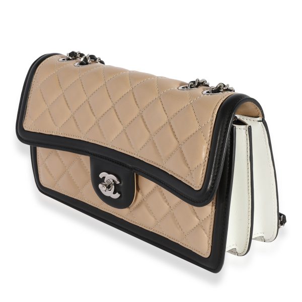 124000 sv 2bb5eae4 3dea 48e4 b5c1 71611d64a91c Chanel Tricolor Quilted Lambskin Medium Graphic Flap Bag