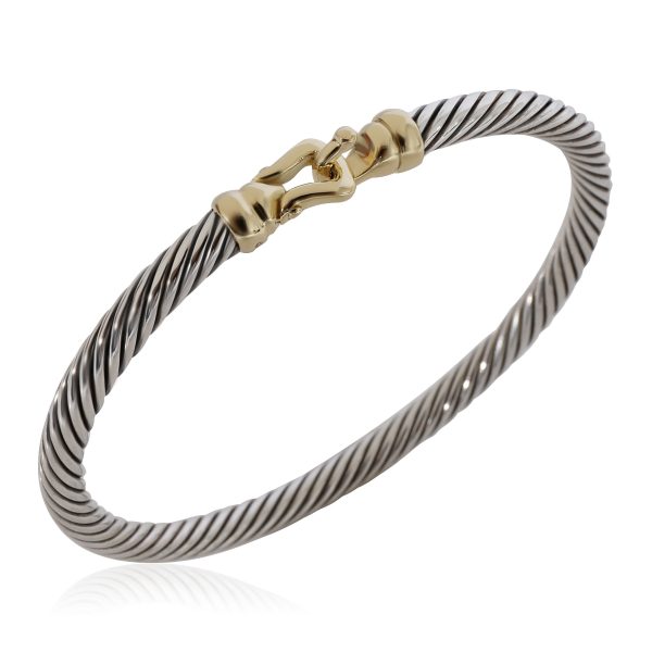 124038 bv David Yurman Buckle Bangle in 18K Yellow GoldSterling Silver