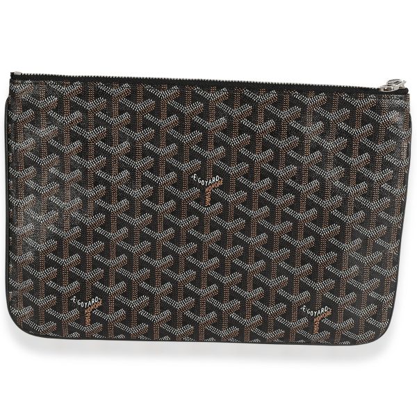 124188 pv a51c9b0b 0aad 4359 b809 888f4b1cf2bb Goyard Black Goyardine Canvas Senat MM