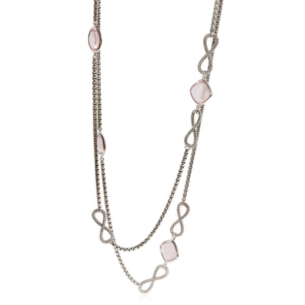 124248 fv David Yurman Infinity Station Necklace in 925 Sterling Silver Toggle Clasp