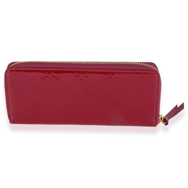 124292 pv Louis Vuitton Magenta Monogram Vernis Clémence Wallet