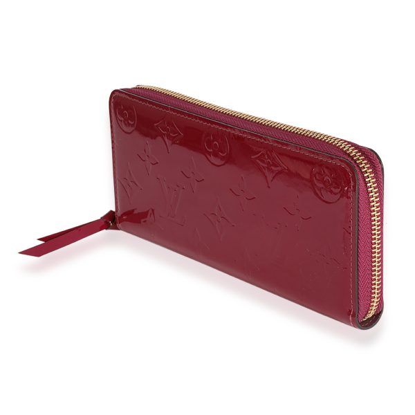 124292 sv Louis Vuitton Magenta Monogram Vernis Clémence Wallet