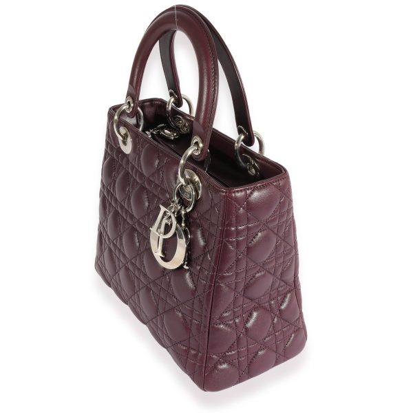 124434 sv 17d34f7e 4735 4a52 b49f dc4b5242a189 Dior Purple Quilted Cannage Lambskin Medium Lady Dior Bag