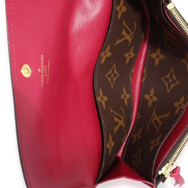 124473 av Louis Vuitton Monogram Canvas Fuchsia Emilie Wallet