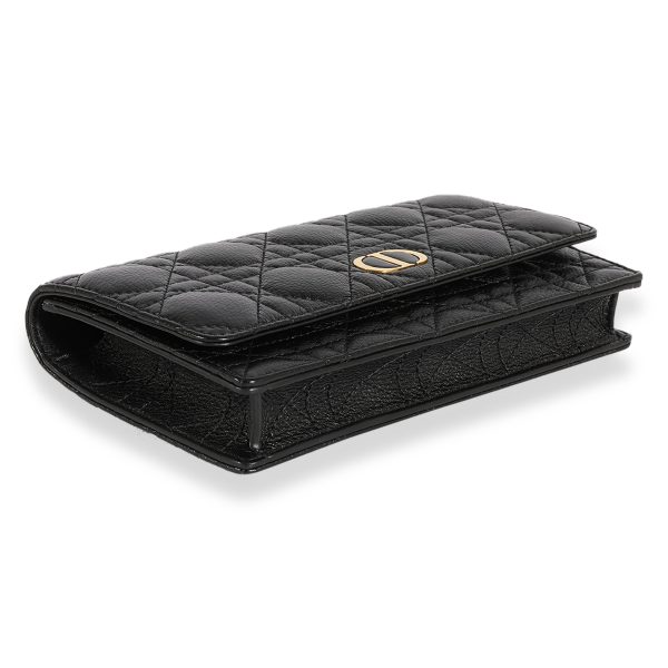 124490 av Dior Black Quilted Cannage Leather Caro Belt Pouch