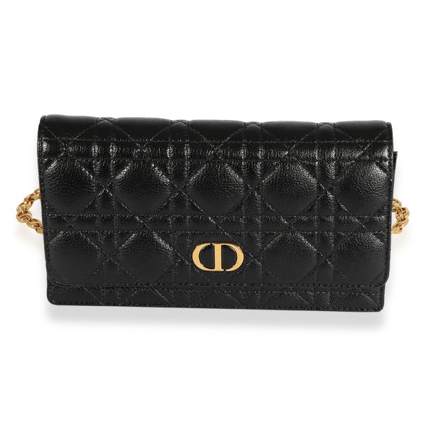 124490 fv Dior Black Quilted Cannage Leather Caro Belt Pouch