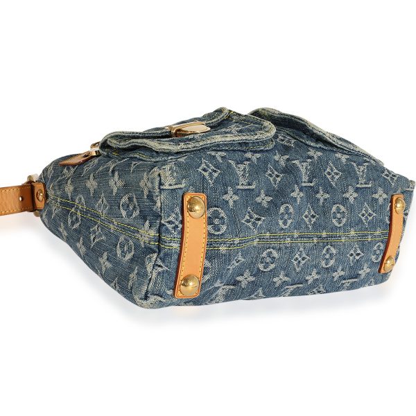 124508 box Louis Vuitton Blue Monogram Denim Baggy PM