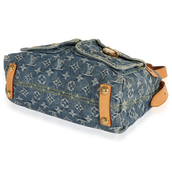 124508 clasp Louis Vuitton Blue Monogram Denim Baggy PM