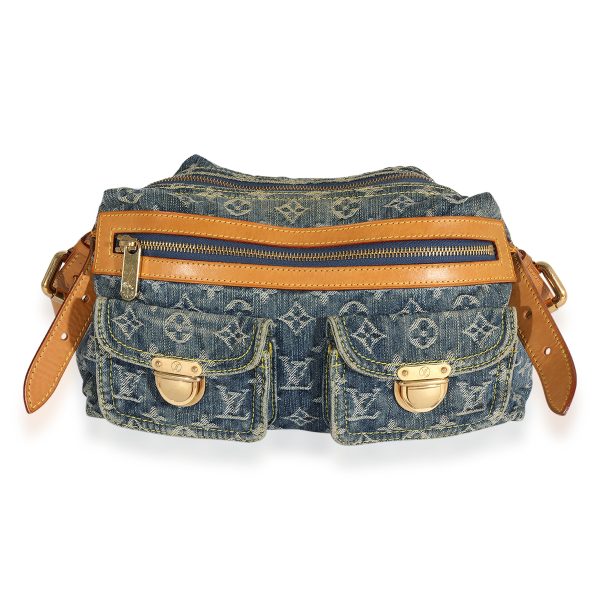 124508 fv Louis Vuitton Blue Monogram Denim Baggy PM