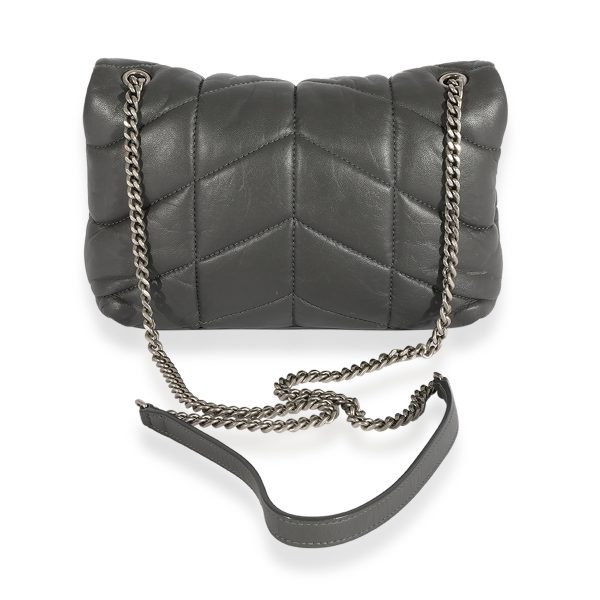 124513 pv 168bfde4 7c81 4745 a21d b3966e68f68c Saint Laurent Gray Quilted Lambskin Loulou Puffer Toy Bag