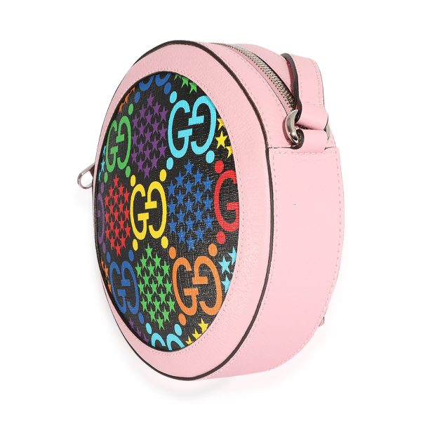 124562 sv Gucci Limited Edition Psychedelic Rainbow GG Supreme Canvas Round Crossbody