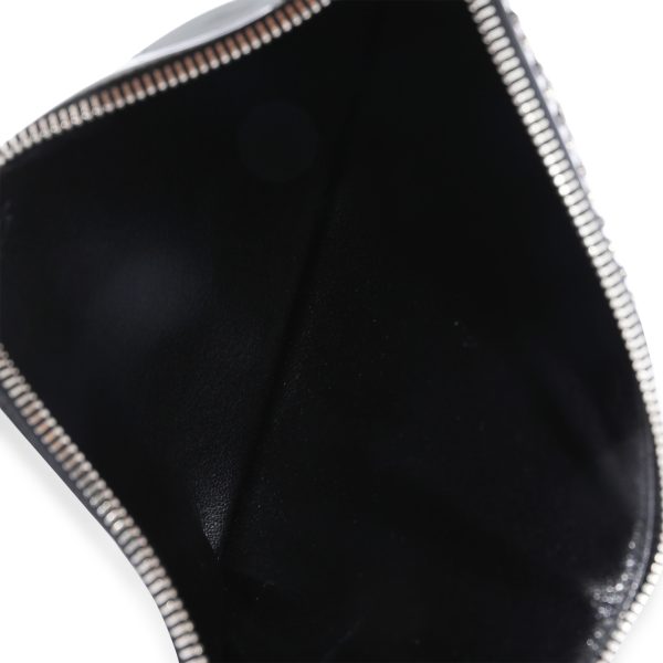 124573 av Prada Black Patent Leather Grommet Zip Case